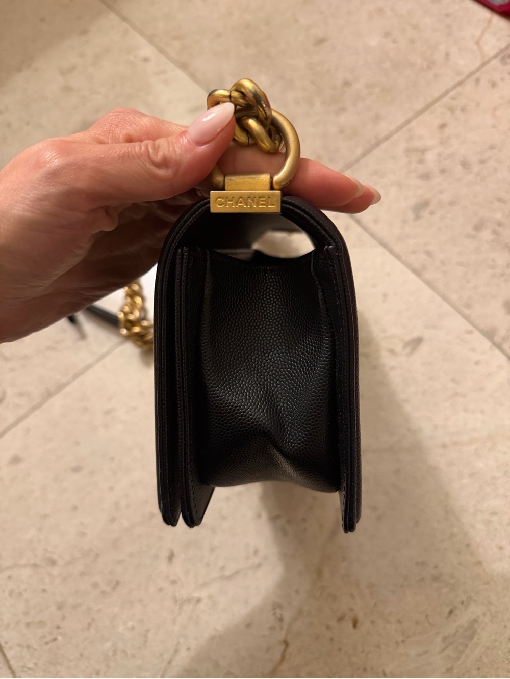 CHANEL Black Quilted Boy Crossbody with Gold Hardware - Picture 5 of 11
